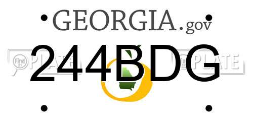 244BDG Georgia License Plate