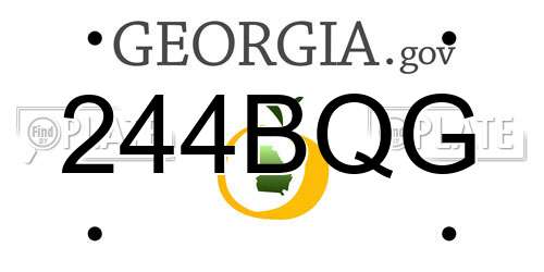 244BQG Georgia License Plate