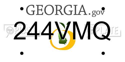 244VMQ Georgia License Plate