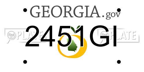 2451GI Georgia License Plate