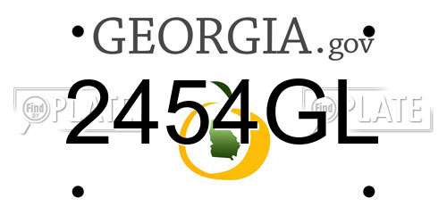 2454GL Georgia License Plate