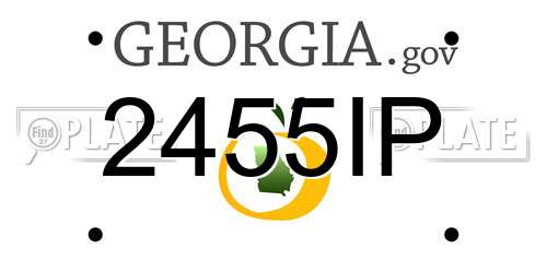 2455IP Georgia License Plate