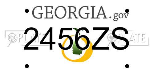 2456ZS Georgia License Plate
