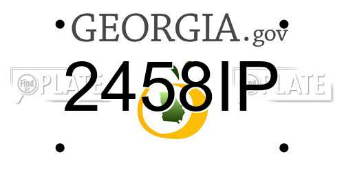 2458IP Georgia License Plate