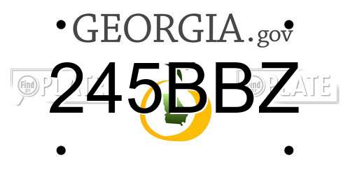 245BBZ Georgia License Plate
