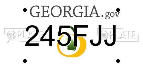 245FJJ Georgia License Plate