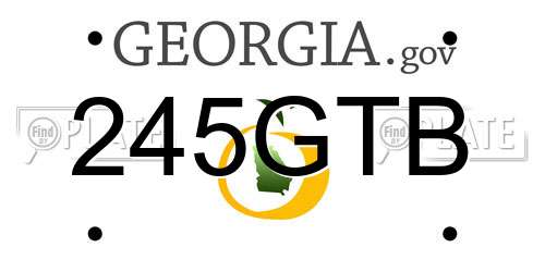 245GTB Georgia License Plate