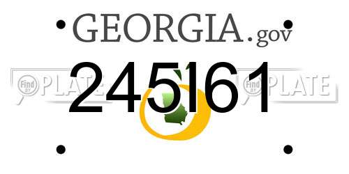 245I61 Georgia License Plate