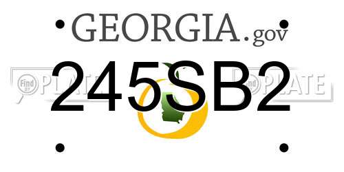 245SB2 Georgia License Plate
