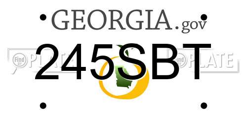 245SBT Georgia License Plate