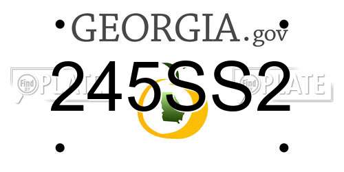 245SS2 Georgia License Plate