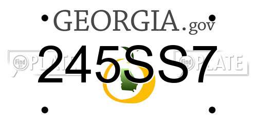 245SS7 Georgia License Plate