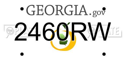 2460RW Georgia License Plate