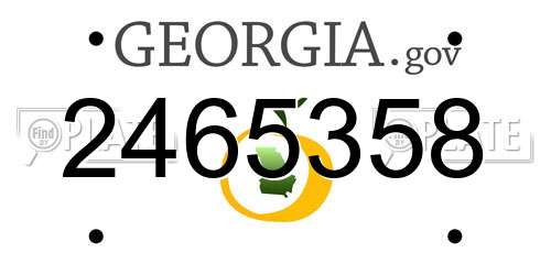 2465358 Georgia License Plate