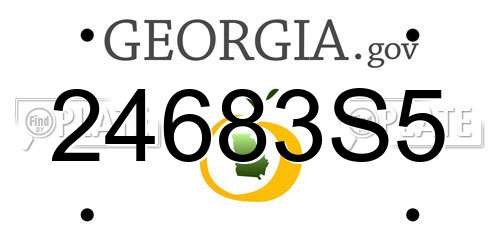 24683S5 Georgia License Plate