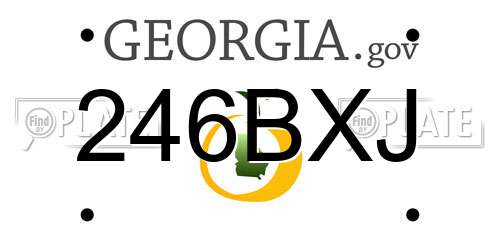246BXJ Georgia License Plate