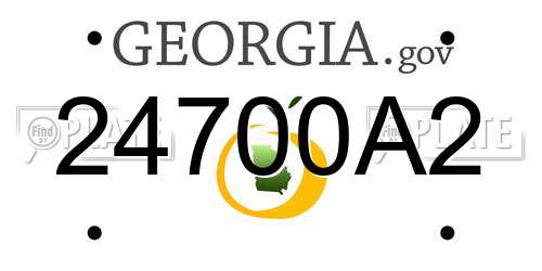 24700A2 Georgia License Plate
