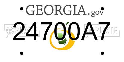 24700A7 Georgia License Plate