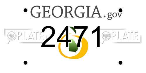 2471 Georgia License Plate
