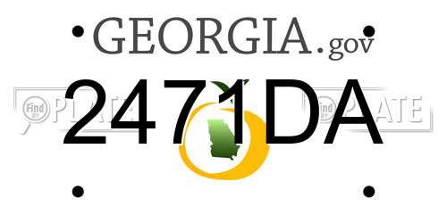 2471DA Georgia License Plate