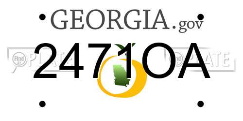 2471OA Georgia License Plate