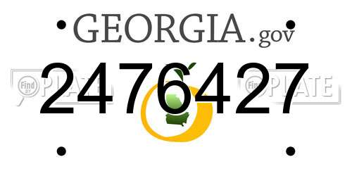2476427 Georgia License Plate