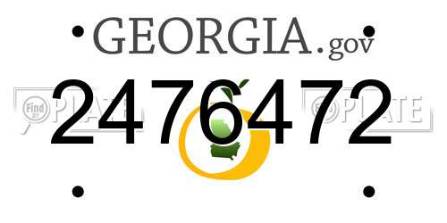 2476472 Georgia License Plate