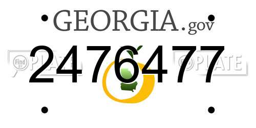 2476477 Georgia License Plate