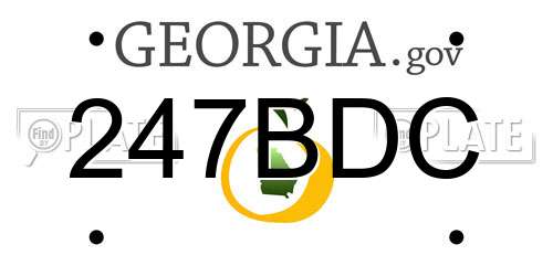 247BDC Georgia License Plate