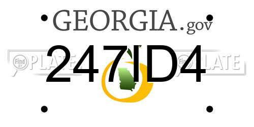 247ID4 Georgia License Plate