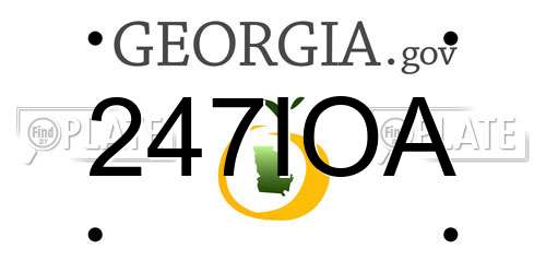 247IOA Georgia License Plate