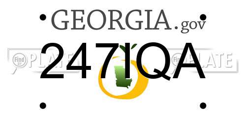 247IQA Georgia License Plate