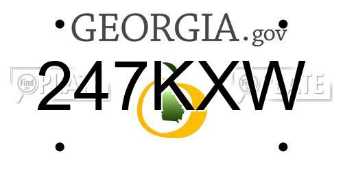 247KXW Georgia License Plate