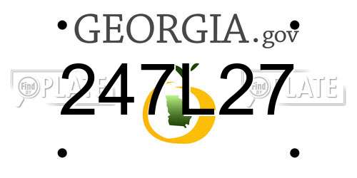247L27 Georgia License Plate