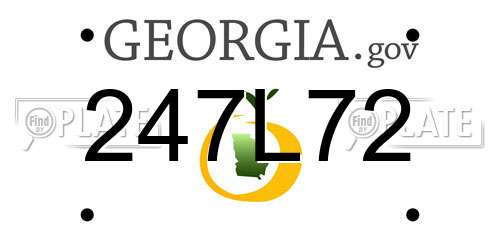 247L72 Georgia License Plate