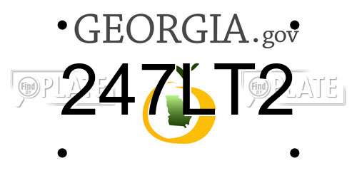 247LT2 Georgia License Plate