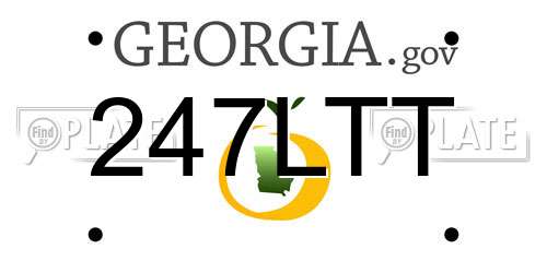 247LTT Georgia License Plate
