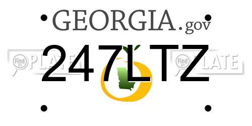 247LTZ Georgia License Plate