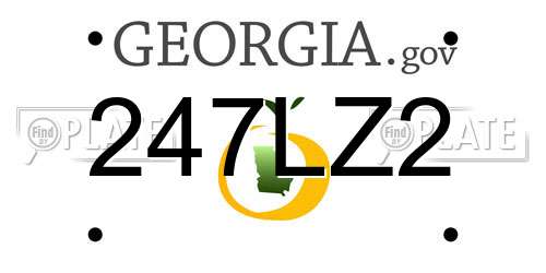 247LZ2 Georgia License Plate