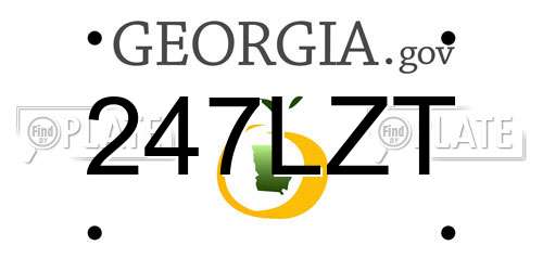 247LZT Georgia License Plate