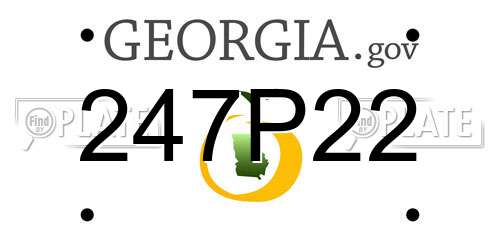 247P22 Georgia License Plate
