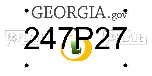 247P27 Georgia License Plate