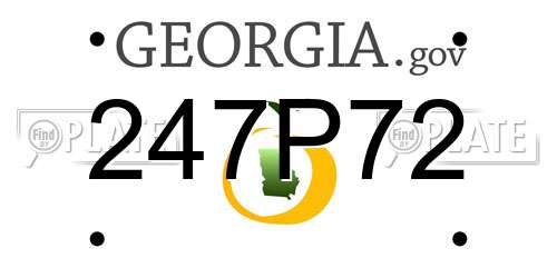 247P72 Georgia License Plate