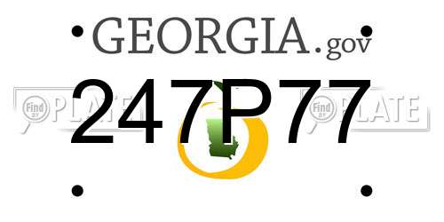 247P77 Georgia License Plate