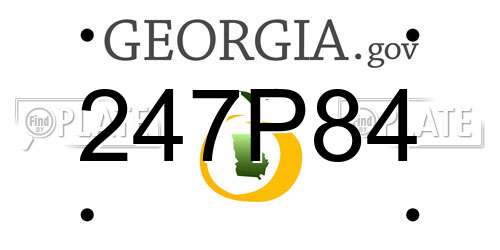 247P84 Georgia License Plate