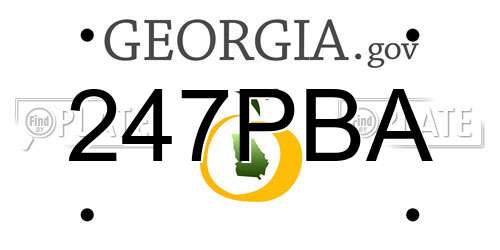 247PBA Georgia License Plate