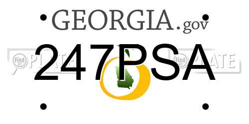 247PSA Georgia License Plate