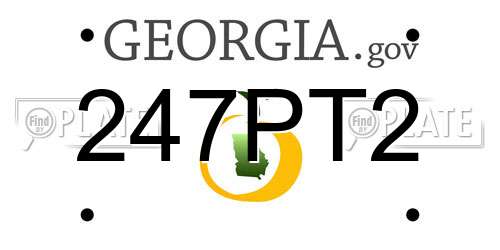 247PT2 Georgia License Plate