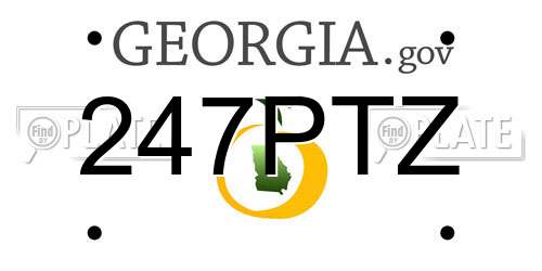 247PTZ Georgia License Plate