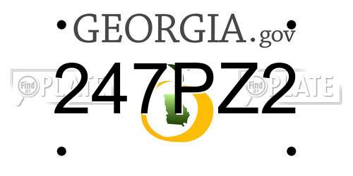247PZ2 Georgia License Plate
